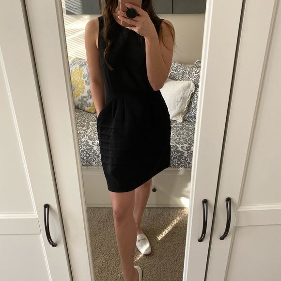 Madewell Midnight black mini‎ Dress with pockets size 2 - Picture 2 of 5